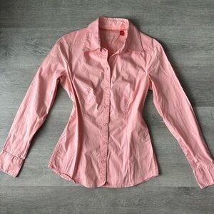 Y2K Esprit Salmon Pink Button-Up Shirt size XS